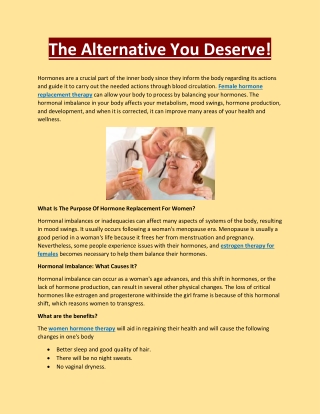 The Alternative You Deserve!