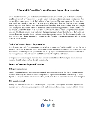 5 Essential Do’s and Don'ts as a Customer Support Representative-ngDesk