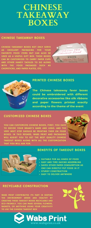 Wabs Print & Packaging offering Chinese takeaway Boxes in the UK