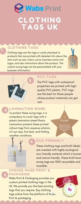 Wabs Print & Packaging Offering Clothing Tags in the UK