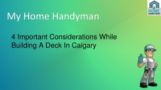 Things to consider when building a deck | My Home Handyman