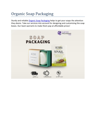 Organic Soap Packaging