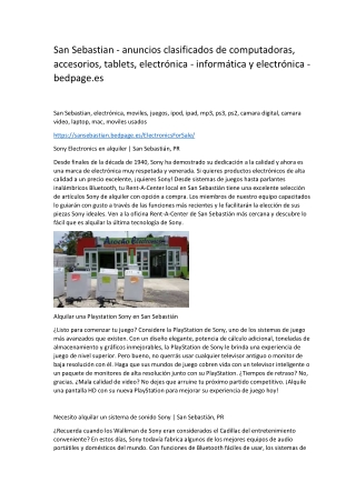 San Sebastian - anuncios clasificados de computadoras, accesorios, tablets, electrónica - informática y electrónica - be