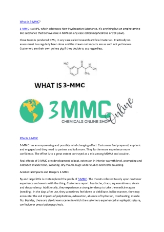 What is 3-MMC?