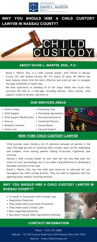 Why You Should Hire a Child Custody Lawyer in Nassau County?
