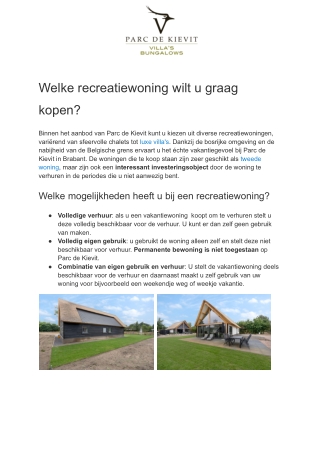 Recreatiewoning te koop