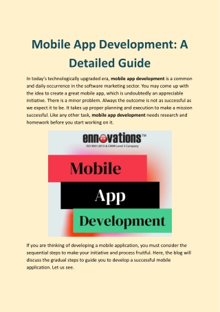 Best Mobile App Development A Detailed Guide