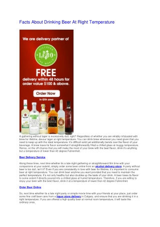 Facts About Drinking Beer At Right Temperature