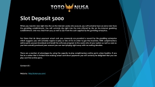 Slot Deposit 5000