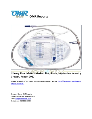 Urinary Flow Meters Market: Analysis, Share, Trends and Overview 2021-2027