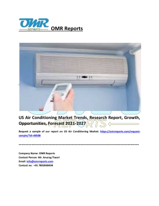 US Air Conditioning Market Size, Share, Impressive Industry Growth, Report 2027