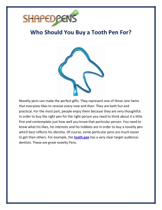 Tooth Pen