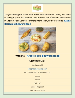 Arabic Restaurant Edgware Road cvgfv