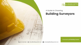 A guide to choosing building surveyors