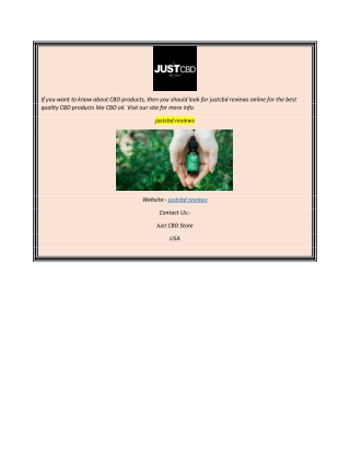 justcbd reviews