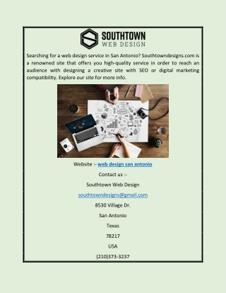 Web Design San Antonio | Southtowndesigns.com