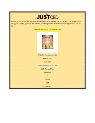 Full Spectrum Cbd Justcbdstore.com