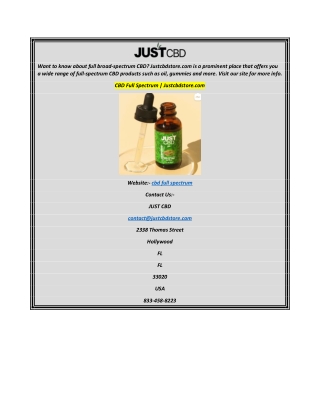 CBD Full Spectrum  Justcbdstore.com