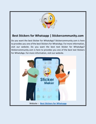 Best Stickers for Whatsapp | Stickercommunity.com