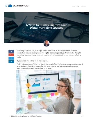 6 Ways To Quickly Improve Your Digital Marketing Strategy