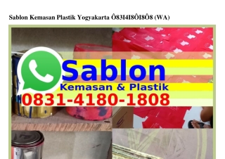 Sablon Kemasan Plastik Yogyakarta Ö8ᣮI~ㄐI8Ö~I8Ö8[WhatsApp]