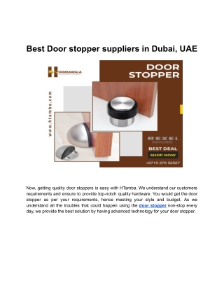 Best Door stopper suppliers in Dubai, UAE