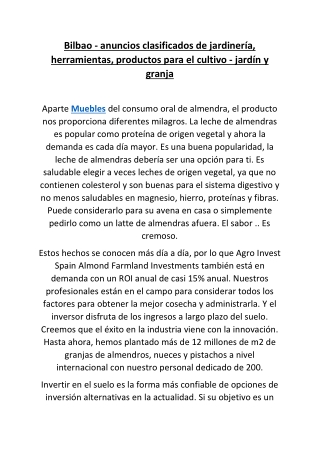 Bilbao - anuncios clasificados de jardinería, herramientas, productos para el cultivo - jardín y granja