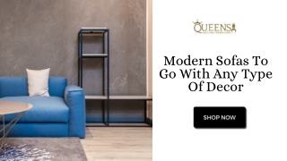 Modern Sofas To Go With Any Type Of Decor