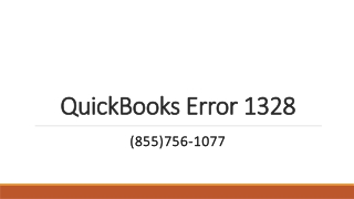 QuickBooks Error 1328