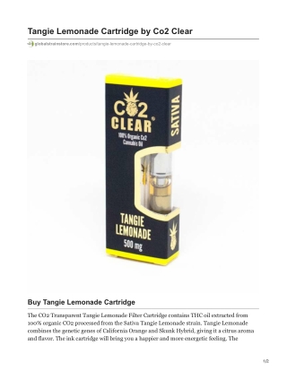 Tangie Lemonade Cartridge by Co2 Clear