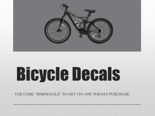 Custom Bicycle Decals - Personalized Decals For Bikes