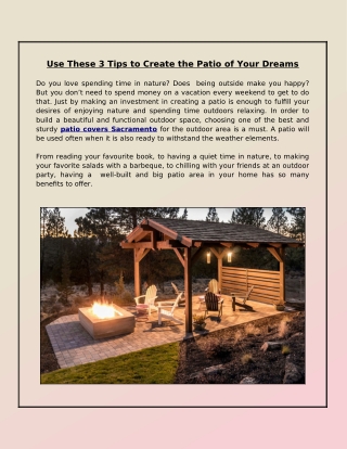 Is Patio Cover Installation the Best Method to Make Your Dream-like Home?