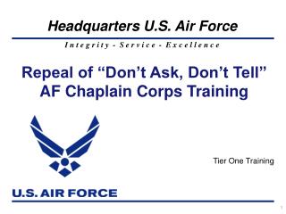 Repeal of “Don’t Ask, Don’t Tell” AF Chaplain Corps Training