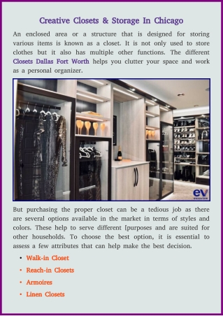 Custom Closets and Home Organization Systems in Dallas Fort Worth