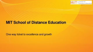 MIT School of Distance Education