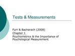 Tests Measurements