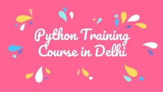 Python Course in Delhi