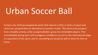 Urban Soccer Ball