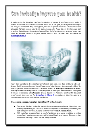 Can Invisalign improve gum health