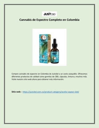 Cannabis de Espectro Completo en Colombia