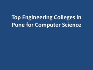 Top Engineering Colleges in Pune for Computer Science