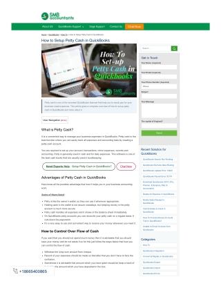 How to Setup Petty Cash In Quickbooks