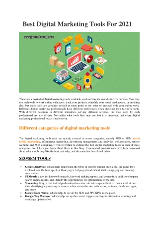 The 38 Best Digital Marketing Tools you should know about in 2021
