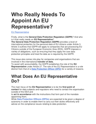 EU Representative
