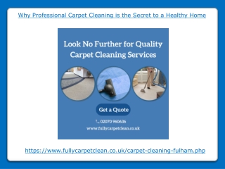 Why Carpet Cleaning is the Secret to a Healthy Home