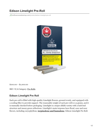 Edison Limelight Pre Roll