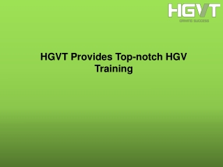 HGVT Provides Top-notch HGV Training