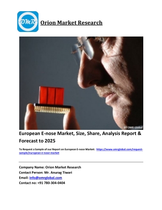 European E-nose Market Trends, Size, Competitive Analysis and Forecast 2019-2025