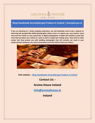 Shop Handmade Aromatherapy Product In Ireland | Aromahouse.ie