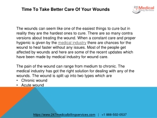 Time ToTake Better Care Of Your Wounds